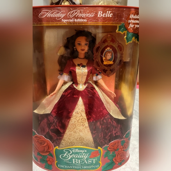 Disney Mattel Other - Disney Holiday Princess Belle Doll - Red and Gold